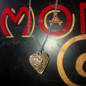 vintage silver heart pendant